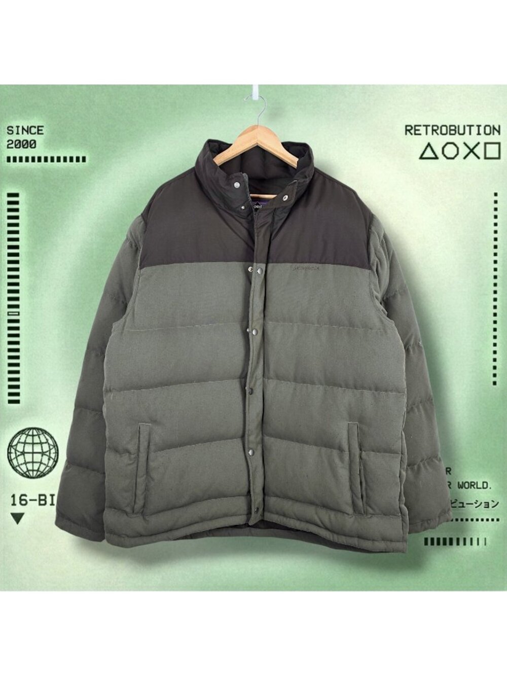 Patagonia Bivy Puffer Coat Green Size XL